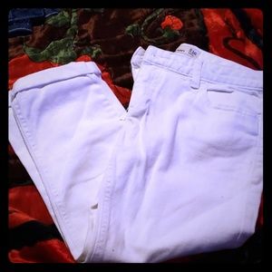 White Jean Capris